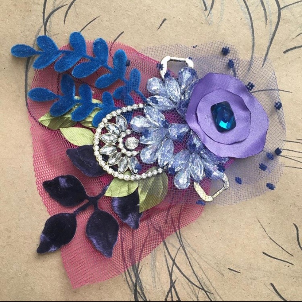 Handmade one of a kind hairclip prom quinceanera